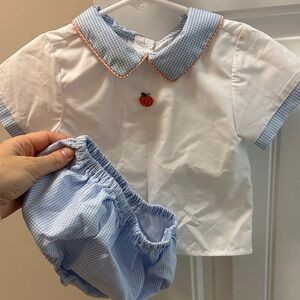 Adorable pumpkin diaper set